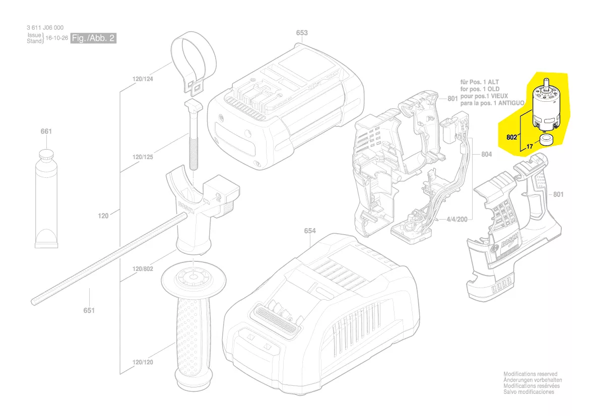 Moteur courant continu réf. 1 617 000 A5H BOSCH